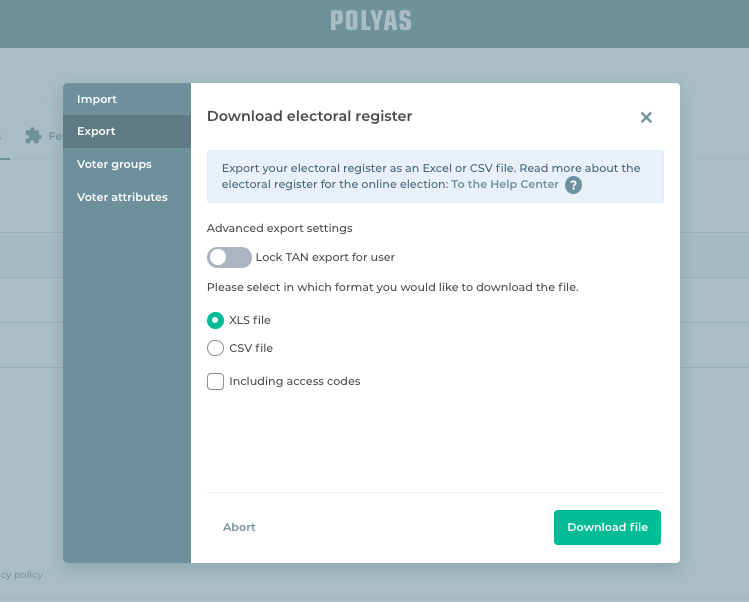 Additional functions of your online electoral roll Additional functions of your online electoral roll