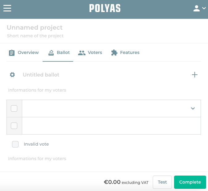 Create ballots with POLYAS