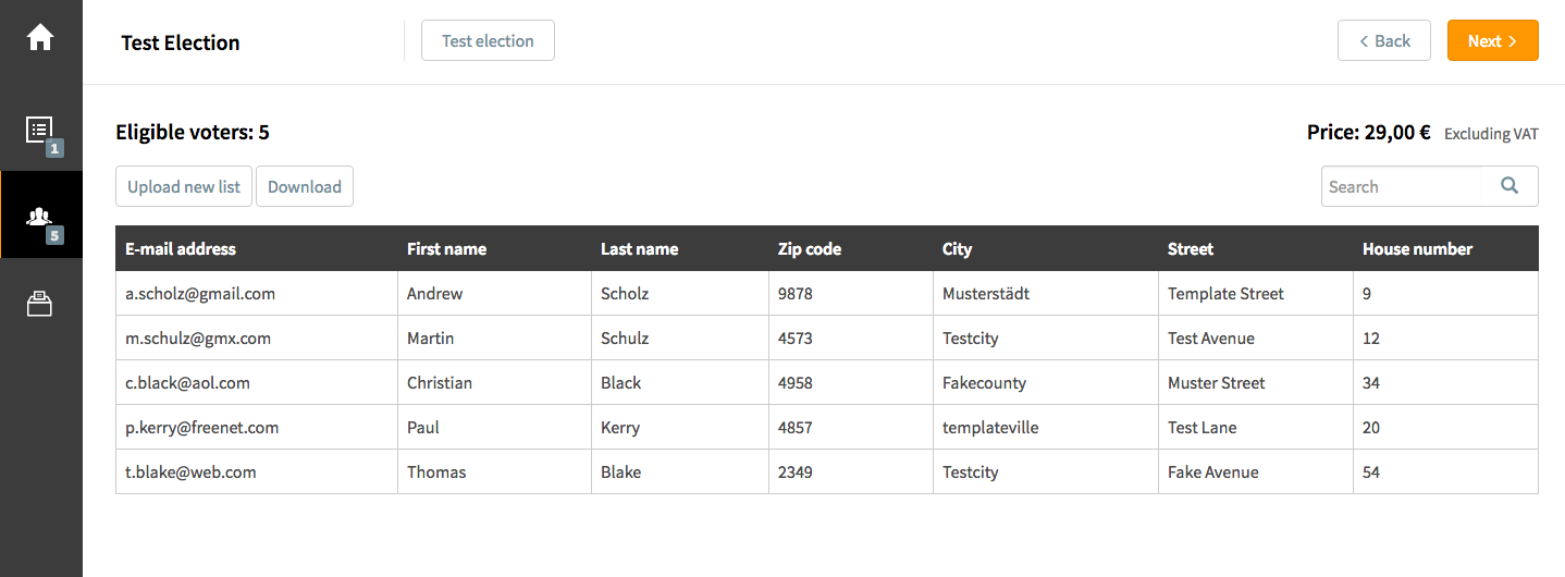 Sample online electoral roll View a sample digital electoral roll