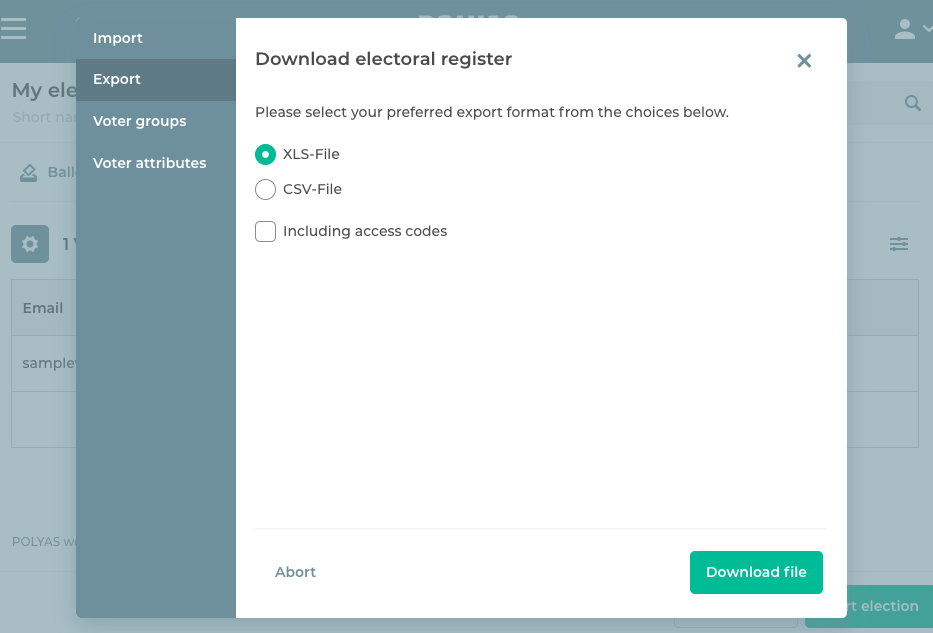Additional functions of your online electoral roll Additional functions of your online electoral roll
